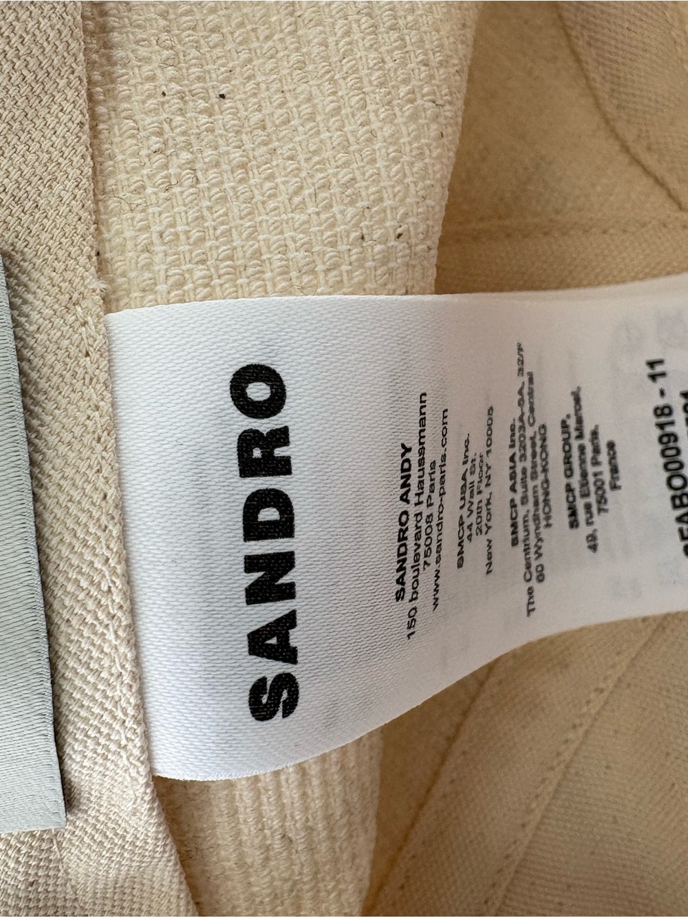 Sandro Andy Monogram Jacquard Baseball Cap Cream Ivory Adjustable Logo Hat🤍 - Picture 11 of 15